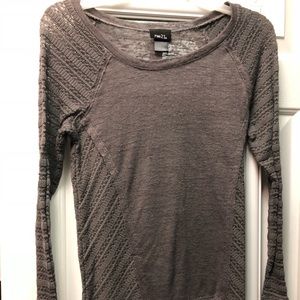 Grey Rue 21 long sleeve knit shirt size small